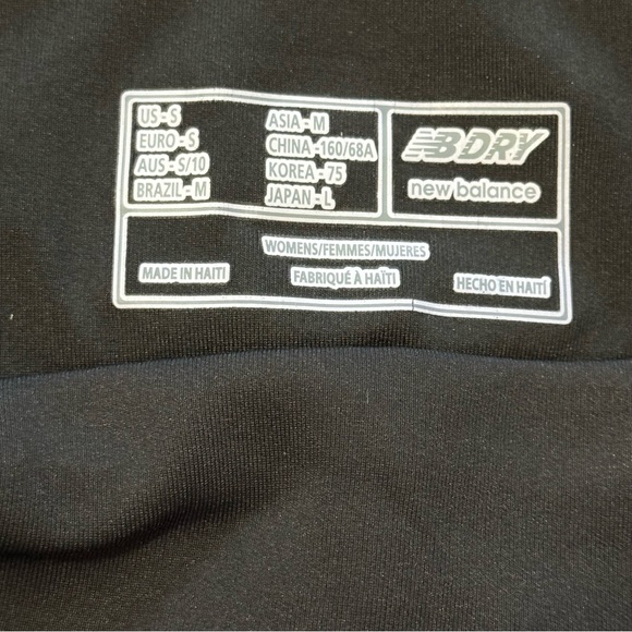 New Balance NB Dry Black Cropped Leggings Pants Women’s Size Small WP53853 - Picture 6 of 8